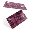 Burgundy Floral Velvet v2 - Premium Protective Decal Skin-Kit for the Apple Credit Card