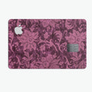 Burgundy Floral Velvet v2 - Premium Protective Decal Skin-Kit for the Apple Credit Card