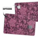 Burgundy Floral Velvet v2 - Premium Protective Decal Skin-Kit for the Apple Credit Card