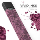Burgundy Floral Velvet v2 - Premium Decal Protective Skin-Wrap Sticker compatible with the Juul Labs vaping device