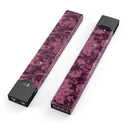 Burgundy Floral Velvet v2 - Premium Decal Protective Skin-Wrap Sticker compatible with the Juul Labs vaping device