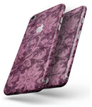 Burgundy Floral Velvet v2 - Skin-kit for the iPhone 8 or 8 Plus