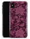 Burgundy Floral Velvet v2 - iPhone X Clipit Case