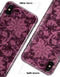 Burgundy Floral Velvet v2 - iPhone X Clipit Case