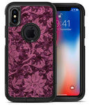 Burgundy Floral Velvet v2 - iPhone X OtterBox Case & Skin Kits