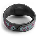 Burgundy and Turquoise Floral Velvet - Decal Skin Wrap Kit for the Disney Magic Band