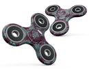 Burgundy and Turquoise Floral Velvet Full-Body Fidget Spinner Skin-Kit