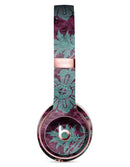 Burgundy and Turquoise Floral Velvet v2 Full-Body Skin Kit for the Beats by Dre Solo 3 Wireless Headphones