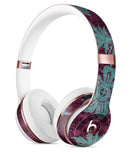 Burgundy and Turquoise Floral Velvet v2 Full-Body Skin Kit for the Beats by Dre Solo 3 Wireless Headphones