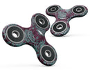 Burgundy and Turquoise Floral Velvet v2 Full-Body Fidget Spinner Skin-Kit