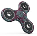Burgundy and Turquoise Floral Velvet v2 Full-Body Fidget Spinner Skin-Kit