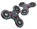 Burgundy and Turquoise Floral Velvet v3 Full-Body Fidget Spinner Skin-Kit