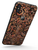 Burning Damask Watercolor Pattern - iPhone X Skin-Kit