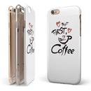 But First Coffee iPhone 6/6s or 6/6s Plus 2-Piece Hybrid INK-Fuzed Case
