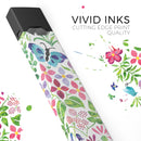 Butterflies and Flowers Watercolor Pattern - Premium Decal Protective Skin-Wrap Sticker compatible with the Juul Labs vaping device