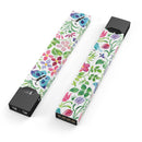 Butterflies and Flowers Watercolor Pattern - Premium Decal Protective Skin-Wrap Sticker compatible with the Juul Labs vaping device