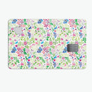 Butterflies and Flowers Watercolor Pattern V2 - Premium Protective Decal Skin-Kit for the Apple Credit Card