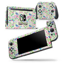 Butterflies and Flowers Watercolor Pattern V2 - Skin Wrap Decal for Nintendo Switch Lite Console & Dock - 3DS XL - 2DS - Pro - DSi - Wii - Joy-Con Gaming Controller