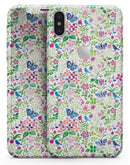 Butterflies and Flowers Watercolor Pattern V2 - iPhone X Skin-Kit