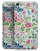 Butterflies and Flowers Watercolor Pattern - Skin-kit for the iPhone 8 or 8 Plus