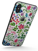 Butterflies and Flowers Watercolor Pattern - iPhone X Skin-Kit