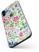 Butterflies and Flowers Watercolor Pattern - iPhone X Skin-Kit