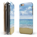 Calm Blue Sky and Sea Shore iPhone 6/6s or 6/6s Plus 2-Piece Hybrid INK-Fuzed Case
