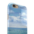 Calm Blue Sky and Sea Shore iPhone 6/6s or 6/6s Plus 2-Piece Hybrid INK-Fuzed Case