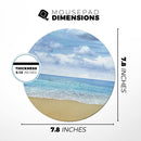 Calm Blue Sky and Sea Shore// WaterProof Rubber Foam Backed Anti-Slip Mouse Pad for Home Work Office or Gaming Computer Desk