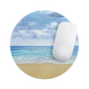 Calm Blue Sky and Sea Shore// WaterProof Rubber Foam Backed Anti-Slip Mouse Pad for Home Work Office or Gaming Computer Desk