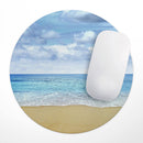 Calm Blue Sky and Sea Shore// WaterProof Rubber Foam Backed Anti-Slip Mouse Pad for Home Work Office or Gaming Computer Desk