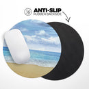 Calm Blue Sky and Sea Shore// WaterProof Rubber Foam Backed Anti-Slip Mouse Pad for Home Work Office or Gaming Computer Desk