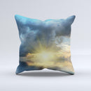 Calm Ocean Sunset Ink-Fuzed Decorative Throw Pillow