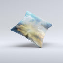 Calm Ocean Sunset Ink-Fuzed Decorative Throw Pillow