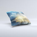 Calm Ocean Sunset Ink-Fuzed Decorative Throw Pillow