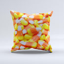 Candy Corn ink-Fuzed Decorative Throw Pillow