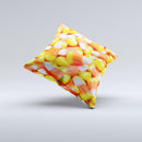 Candy Corn ink-Fuzed Decorative Throw Pillow