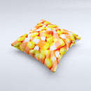 Candy Corn ink-Fuzed Decorative Throw Pillow