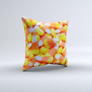 Candy Corn ink-Fuzed Decorative Throw Pillow