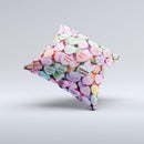 Candy Worded Hearts ink-Fuzed Decorative Throw Pillow