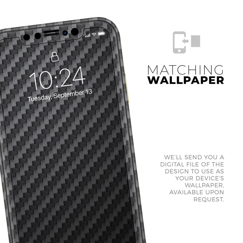 Carbon Fiber Texture - Skin-Kit for the Apple iPhone 12, 12 Pro Max, 12 Mini, 11 Pro or 11 Pro Max (All iPhones Available)