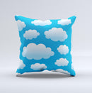 Cartoon Cloudy Sky ink-Fuzed Decorative Throw Pillow