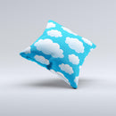 Cartoon Cloudy Sky ink-Fuzed Decorative Throw Pillow