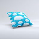 Cartoon Cloudy Sky ink-Fuzed Decorative Throw Pillow