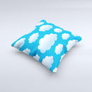 Cartoon Cloudy Sky ink-Fuzed Decorative Throw Pillow