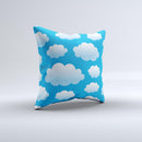 Cartoon Cloudy Sky ink-Fuzed Decorative Throw Pillow