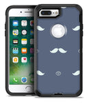 Cartoon Eyes Mustache Over Navy Pattern - iPhone 7 Plus/8 Plus OtterBox Case & Skin Kits