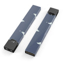 Cartoon Eyes Mustache Over Navy Pattern - Premium Decal Protective Skin-Wrap Sticker compatible with the Juul Labs vaping device