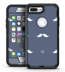 Cartoon Eyes Mustache Over Navy Pattern - iPhone 7 Plus/8 Plus OtterBox Case & Skin Kits