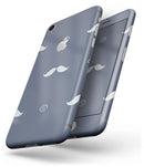 Cartoon Eyes Mustache Over Navy Pattern - Skin-kit for the iPhone 8 or 8 Plus